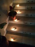 Lighting the Diya's (candles)