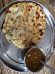 aloo (potato) paranthas with chana masala