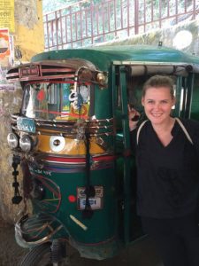 Maya with tuk tuk