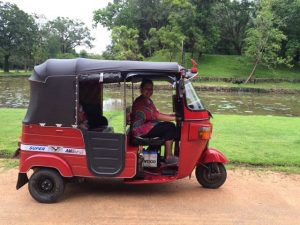 Me driving the tuk tuk