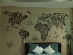 Super Cool Map on Our Villa Wall-I want it!