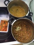 I made my uncle Tomato chutney, channa currey, and dhaal