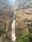 Beautiful waterfall on the way to Chame