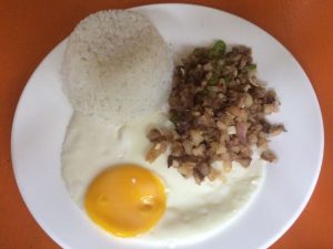 Pork sisag and egg