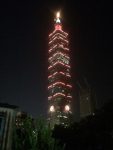 Taipei 101 in red