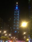 Taipei 101 in blue