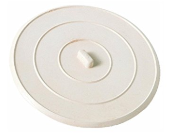 Rubber Sink Stopper, 5-Inch, White