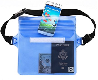 Waterproof Pouch for Phone/Passport with Waist Strap